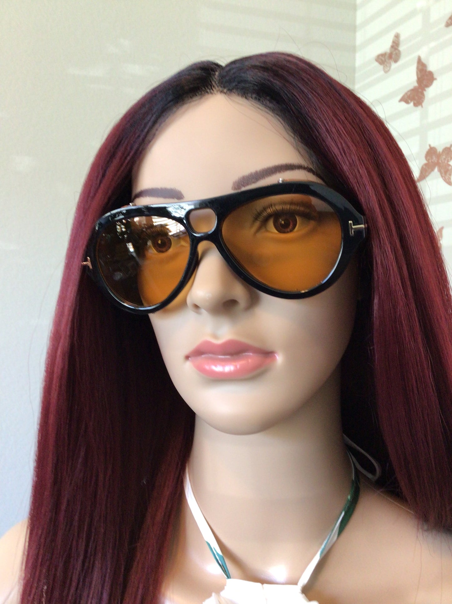 Eye Wear - Sun Glasses   Orange Biker Frame Unisex