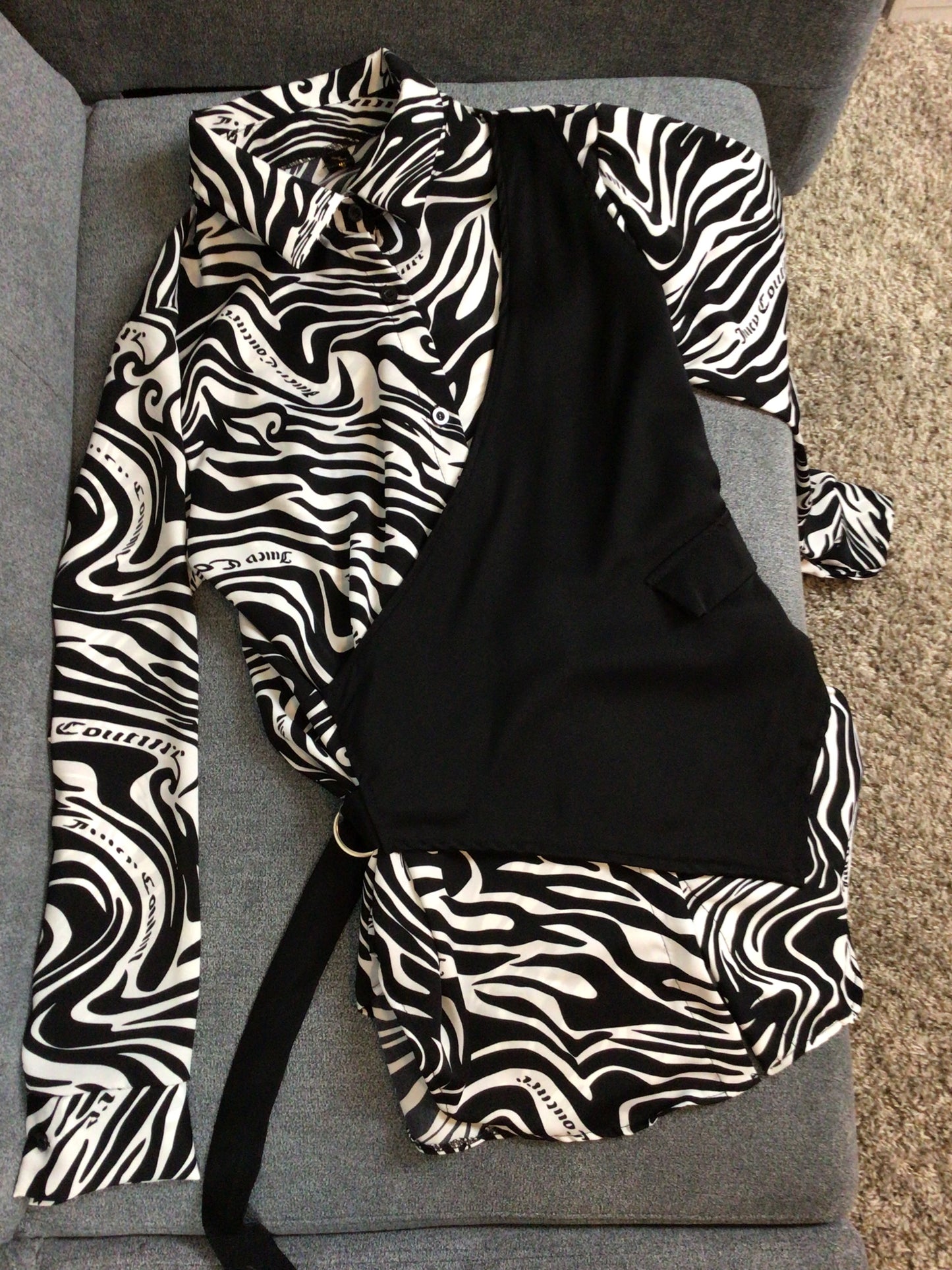 Shirt - Black & White Zebra Pattern